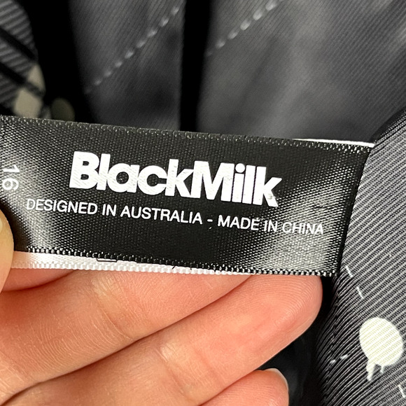 Blackmilk Plaid Tartan Blazer Jacket Womens 12/16 Lined Open Front Academia - Picture 6 of 15